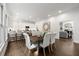 The dining area is steps away from the kitchen, and also includes hardwood floors and seating for six at 1260 Heards Ferry Rd, Sandy Springs, GA 30328