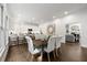 Bright kitchen-dining combo offers an open layout, light walls and hardwood floors at 1260 Heards Ferry Rd, Sandy Springs, GA 30328