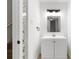 Classic style half bath with vanity and glass block at 1620 Concord Meadows Dr, Smyrna, GA 30082