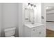 Bathroom with single sink vanity and tile floors at 1620 Concord Meadows Dr, Smyrna, GA 30082