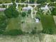 Aerial view showcases a large property with a sprawling lawn and multiple structures at 104 Cochran Ridge Rd, Dallas, GA 30157