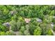 An aerial view of the house surrounded by many tall trees at 1997 N Landing Way, Marietta, GA 30066