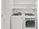 Modern laundry closet equipped with a washer and dryer at 1997 N Landing Way, Marietta, GA 30066