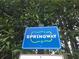 Springway street sign with blue background and an eye-catching design for neighborhood visibility at 1202 Santa Fe Pkwy, Sandy Springs, GA 30350