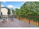 Outdoor deck space with wooden railings and a patio set offering outdoor relaxation at 1925 Piedmont Cove Ln, Cumming, GA 30040