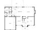 Main floor plan featuring a spacious kitchen, breakfast nook, and a two-car garage at 5281 Tormeall Trce, Suwanee, GA 30024