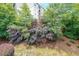 Private backyard with lush greenery, mature trees, and landscape at 991 Sibley Ne Ln, Atlanta, GA 30324