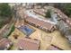 Aerial perspective of a well-planned townhome community with an outdoor pool and ample parking at 3187 Abbeywood Dr, Decatur, GA 30034