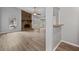 Spacious living room with stone fireplace and luxury vinyl plank flooring at 3193 Deshong Dr, Stone Mountain, GA 30087