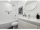 Chic bathroom features modern fixtures, and a tub, complemented by a decorative mirror at 1667 Atherton Cir, Decatur, GA 30035