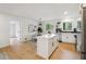 Stylish kitchen with an island, stainless steel appliances, and an adjacent dining area for easy entertaining at 1667 Atherton Cir, Decatur, GA 30035