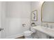 Cozy powder room features a pedestal sink, modern fixtures, and elegant decor at 392 Concord St, Alpharetta, GA 30009