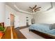 Spacious main bedroom featuring hard wood floors, and ensuite access at 4832 Stone Way Path, Buford, GA 30519