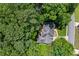 Aerial view of the property surrounded by lush greenery, showcasing its serene and private location at 763 Old Paper Mill Se Dr, Marietta, GA 30067