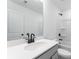 Bathroom with a shower/tub combination and light gray vanity at 1725 Lansmere Sw St, Marietta, GA 30008