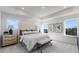 Sunlit bedroom boasting three windows, tray ceilings, and luxury finishes at 1725 Lansmere Sw St, Marietta, GA 30008