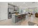 Spacious kitchen featuring stainless steel appliances, a large island with seating, and an open concept design at 3142 Washburn St, Atlanta, GA 30354