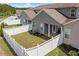 Relaxing fenced backyard with green grass and patio space that creates a perfect oasis for outdoor enjoyment at 117 Point View Dr, Canton, GA 30114