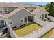 Private, fenced-in backyard offers a cozy patio space, perfect for outdoor entertaining and relaxation at 117 Point View Dr, Canton, GA 30114