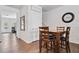 Inviting dining area features wood floors and table with seating for four at 117 Point View Dr, Canton, GA 30114
