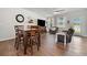 Inviting living space includes a dining area and comfortable leather seating at 117 Point View Dr, Canton, GA 30114
