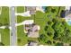 Aerial view of a well-manicured lawn and a roof at 468 Scott Farm Dr, Powder Springs, GA 30127