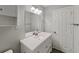 Clean, bright bathroom featuring new vanity, modern lighting, and fixtures at 2550 Stoney Brook Ne Ln, Marietta, GA 30062