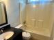 Cozy bathroom with a shower and sink at 4790 Brandon Acres Ln, Buford, GA 30519