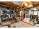 Unfinished basement offering potential for customization and storage at 5791 Cobbrook Dr, Ellenwood, GA 30294