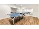 Recreation room with hardwood floors, large mirrors and a table tennis setup at 1265 Timberline Pl, Alpharetta, GA 30005