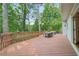 Spacious back deck with wood railings offers outdoor seating for relaxation and entertainment at 3780 Bays Ferry Way, Marietta, GA 30062