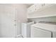 Convenient laundry room with modern washer and dryer and plenty of cabinet space at 3780 Bays Ferry Way, Marietta, GA 30062
