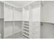 Custom walk-in closet providing ample shelving, drawers and space for organizing your wardrobe at 3780 Bays Ferry Way, Marietta, GA 30062