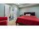 Finished basement bedroom with a view into a tiled hallway at 503 Chatfield Nw Way, Marietta, GA 30064