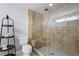 Bathroom features a tiled shower with a built-in bench and glass door at 503 Chatfield Nw Way, Marietta, GA 30064
