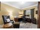 Comfortable home office with neutral colors, desk, chair and area rug at 503 Chatfield Nw Way, Marietta, GA 30064