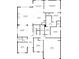 First floor plan highlighting the layout of the living room, kitchen, bedrooms and garage at 813 Cotton Creek Dr, Canton, GA 30115