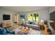 Cozy living room featuring natural light, comfortable seating, and wood-look floors at 9050 Brockham Way, Alpharetta, GA 30022