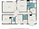 Upper level floor plan with dimensions for bedrooms, bathrooms, laundry and walk-in closets at 2717 High Creek Run, Dacula, GA 30019