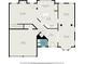 Main level floor plan with dimensions for the kitchen, living room, dining area, and garage at 2717 High Creek Run, Dacula, GA 30019