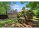 The property boasts a charming backyard with mature trees and a covered patio at 3665 Pine St, Atlanta, GA 30340