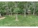 Sprawling backyard with a treehouse and lush landscaping creates a playful outdoor space at 4045 Bridle Ridge Dr, Suwanee, GA 30024