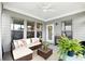 Cozy sunroom with comfortable seating, area rug, and view of the outdoors at 5744 Cypress Bluff Ln, Hoschton, GA 30548