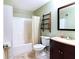 Bathroom with a shower, vanity, and tiled floors at 3320 Bryant Ln, Marietta, GA 30066