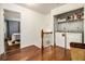 Convenient laundry room on upper level with washer, dryer and storage shelves at 4865 Fenbrook Dr, Stone Mountain, GA 30088