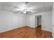 Finished basement with hardwood floors and access to other rooms at 100 Hall Pl, Fayetteville, GA 30215