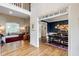 Elegant foyer with hardwood floors leading to a dining room and living room at 285 Lackland Court, Sandy Springs, GA 30350
