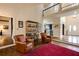 Inviting living room with a view to the upper floor, dining and playroom at 285 Lackland Court, Sandy Springs, GA 30350