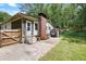 Backyard with fenced garden and patio at 184 Rambo Sw Pl, Marietta, GA 30064