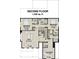 Second floor plan featuring three bedrooms, two bathrooms, a loft, and walk-in closets for ample storage at 6821 Phillips Mill Rd, Douglasville, GA 30135